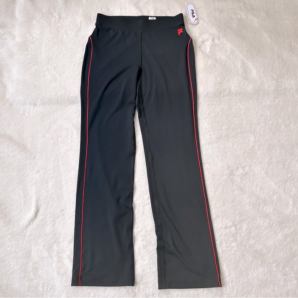 NWT FILA Performance Straight Leg Yoga Pants Black XL